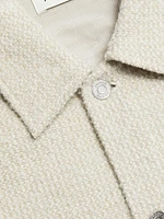 Textured Terry Double-Pocket Shirt Jacket