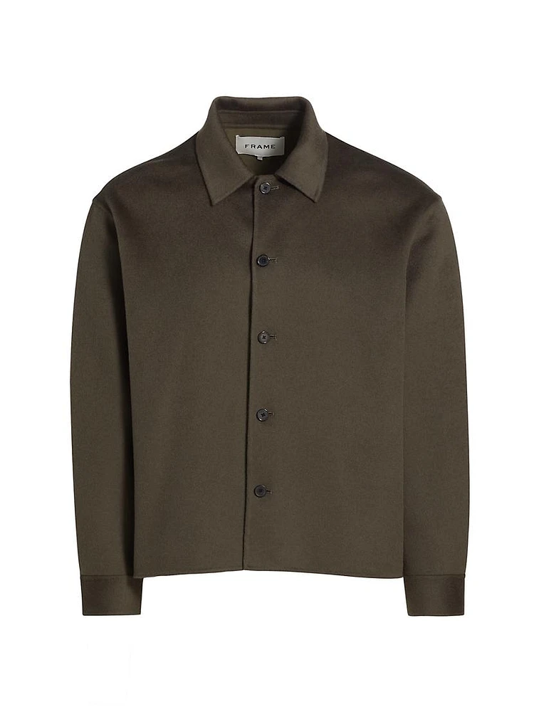 Double-Pocket Wool Overshirt