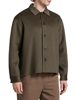 Double-Pocket Wool Overshirt