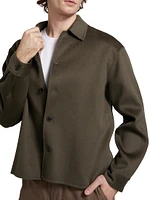 Double-Pocket Wool Overshirt