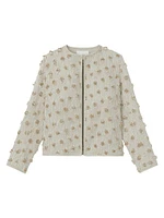Embroidered Collarless Jacket