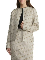 Embroidered Collarless Jacket