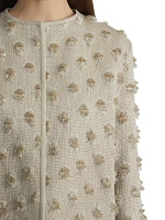 Embroidered Collarless Jacket
