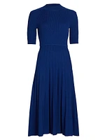 Kamala Mock Turtleneck Midi-Dress