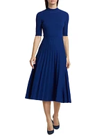 Kamala Mock Turtleneck Midi-Dress