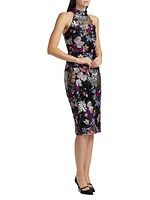 Aldana Embellished Sleeveless Midi-Dress