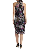 Aldana Embellished Sleeveless Midi-Dress