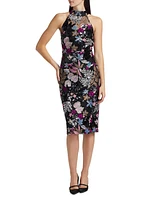 Aldana Embellished Sleeveless Midi-Dress