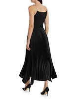 Mave Embellished Pleated Midi-Dress