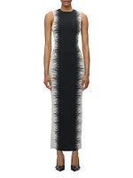 Ruby Intarsia Body-Con Gown