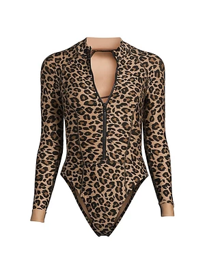 Kendall Leopard Print Surfsuit