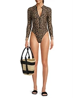 Kendall Leopard Print Surfsuit
