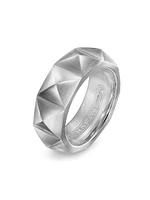 Pyramid Band Ring Sterling Silver