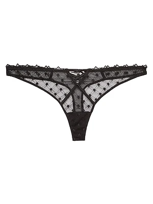 Love Lock Embroidered Thong