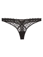 Love Lock Embroidered Thong