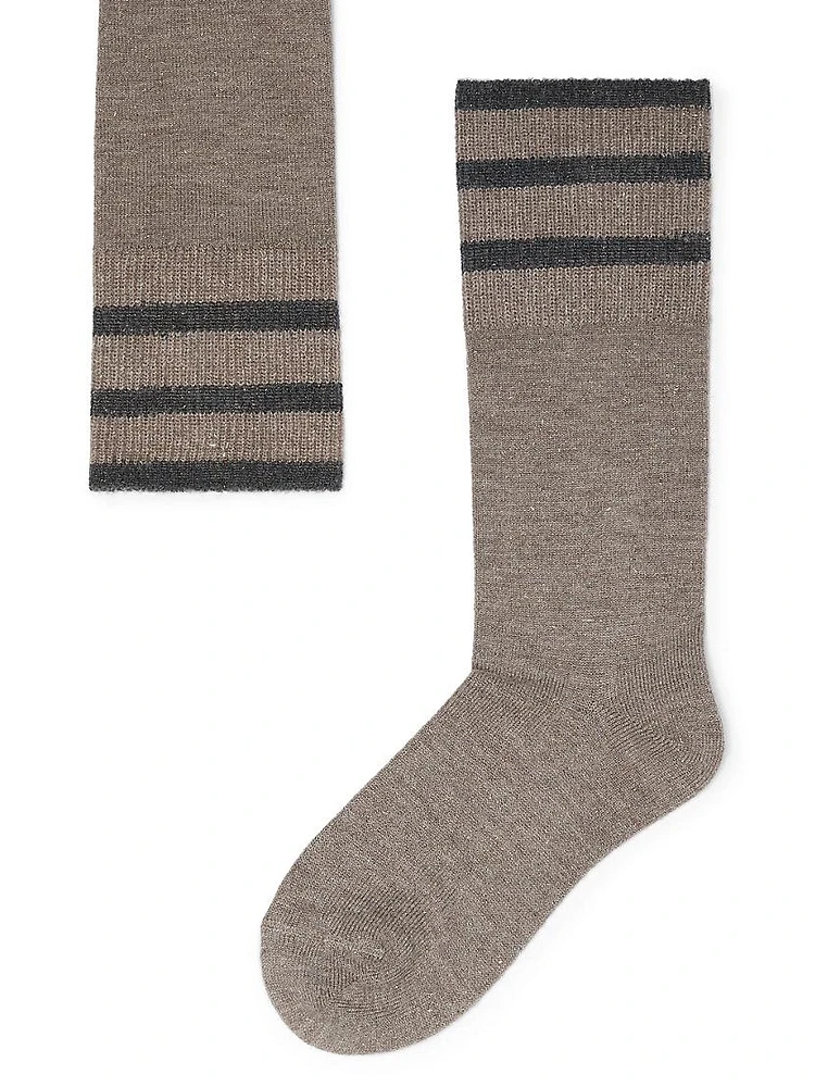 Sparkling Cashmere Knit Socks