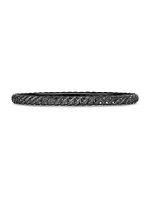 Sculpted Cable Bangle Bracelet Black Titanium