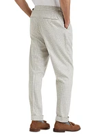 Prince of Wales Leisure Fit Trousers with Pleats