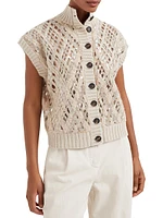 Dazzling Mesh Embroidery Gilet