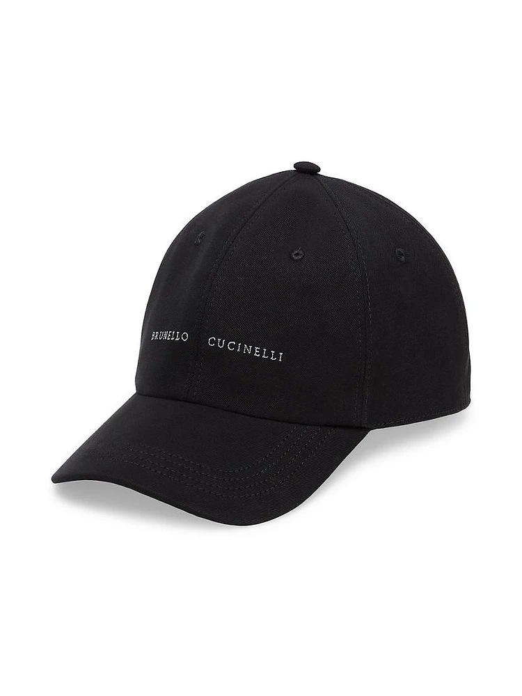 Baseball Cap Twisted Cotton Gabardine with Embroidery