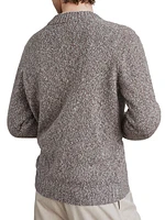 Flecked Soft Virgin Wool and Cashmere Sweater