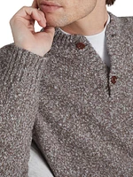 Flecked Soft Virgin Wool and Cashmere Sweater