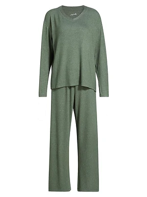 Feather Soft V-Neck Lounge Set