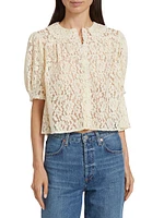 Lenore Lace Short-Sleeve Blouse