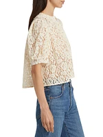 Lenore Lace Short-Sleeve Blouse