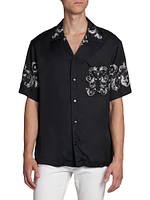 Baroque Short Sleeve Button-Front Shirt