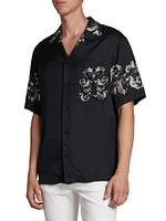Baroque Short Sleeve Button-Front Shirt