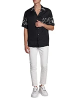 Baroque Short Sleeve Button-Front Shirt