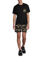 Baroque Leaf Motif Shorts