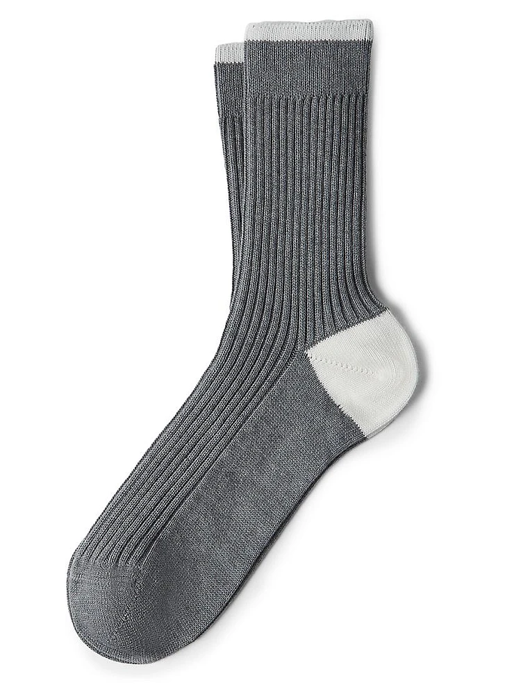 Cotton Rib Knit Socks