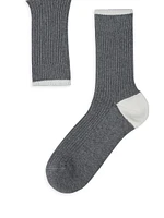 Cotton Rib Knit Socks