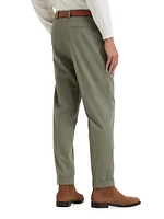 Gabardine Leisure Fit Trousers with Pleat