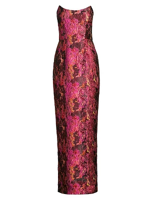 Lumina Jacquard Strapless Gown