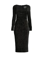 Xander Plissé Cocktail Sheath Dress