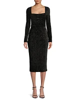 Xander Plissé Cocktail Sheath Dress