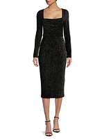 Xander Plissé Cocktail Sheath Dress