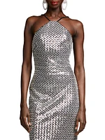 Yeva Embellished Halterneck Gown
