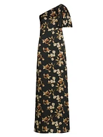 Chelsea Floral One-Shoulder Gown