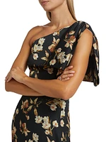 Chelsea Floral One-Shoulder Gown