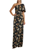 Chelsea Floral One-Shoulder Gown