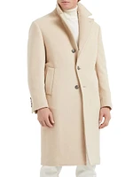 Camel Double Cloth Coat with Metal Buttons