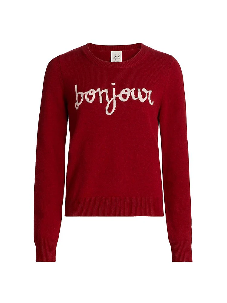 Bonjour Wool-Blend Crewneck Sweater