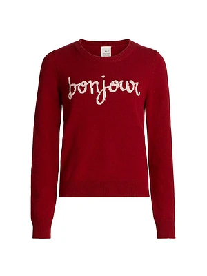 Bonjour Wool-Blend Crewneck Sweater