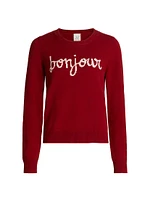 Bonjour Wool-Blend Crewneck Sweater