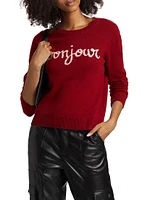 Bonjour Wool-Blend Crewneck Sweater