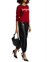 Bonjour Wool-Blend Crewneck Sweater